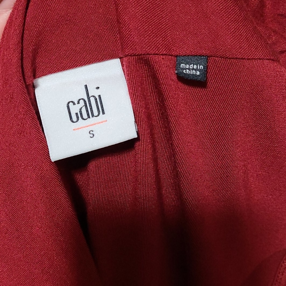 Cabi Cute Tee Womens Drape Neck Red - Picture 8 of 9